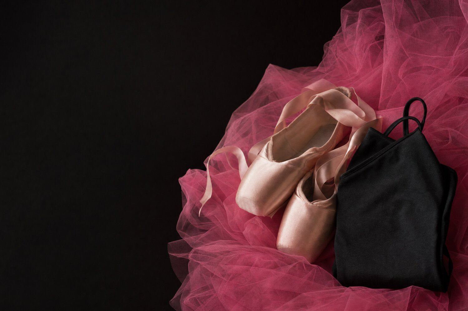 Bailarina de collant e tutu rosa